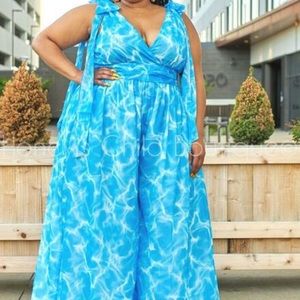 HONEY CHILDS BOUTIQUE | Oceana Wide Jumpsuit | PLUS SIZE